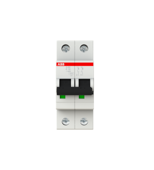 2CDS252001R0104 - Miniature Circuit Breaker - S200 - 2P - 10 A - C - ABB