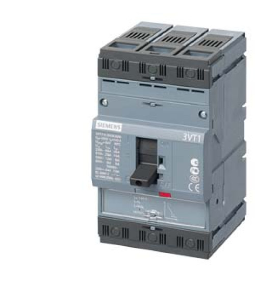 3VT1706-2DA36-0AA0 - circuit breaker 3VT1 standard breaking capacity Icu=25kA, 415V AC 3-pole, line protection trip unit TM, LI In=63A rated current IR=63A overload protection II=252A, short-circuit prot. without auxiliary release without auxiliary/alarm switch. - siemens