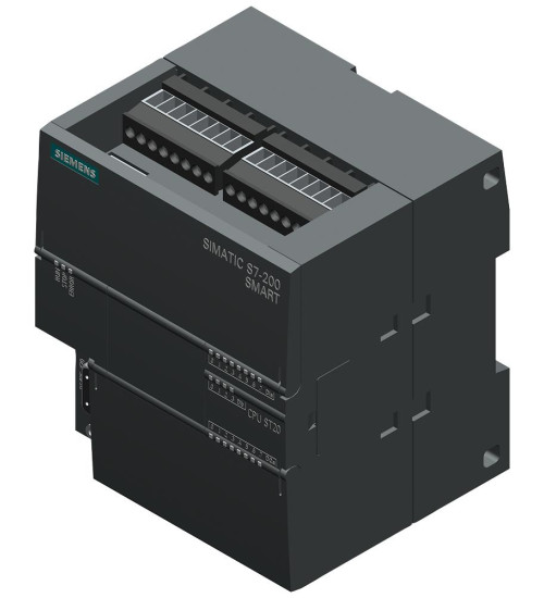 6ES72881ST200AA1 - SIMATIC S7-200 SMART, CPU ST20, standard CPU, DC/DC/DC, onboard I/O: 12 DI 24 V DC; 8 DQ 24 V DC; power supply: DC 20.4 - 28.8 V DC, program/data memory 20 KB web server support