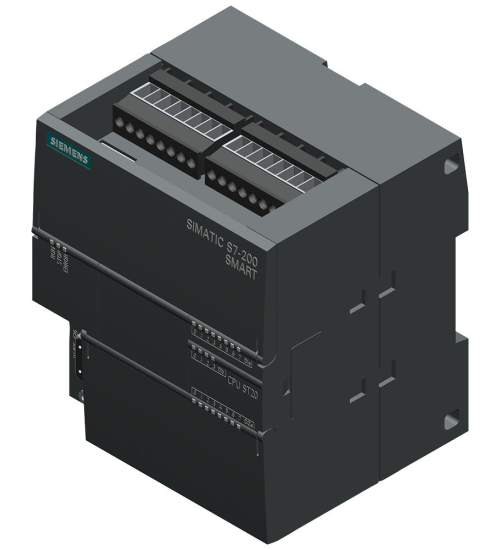 6ES72881ST200AA1 - SIMATIC S7-200 SMART, CPU ST20, standard CPU, DC/DC/DC, onboard I/O: 12 DI 24 V DC; 8 DQ 24 V DC; power supply: DC 20.4 - 28.8 V DC, program/data memory 20 KB web server support