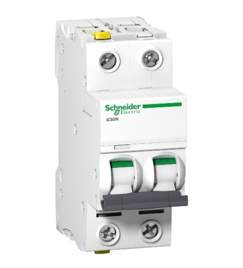 A9F04250 - Miniature circuit breaker (MCB), Acti9 iC60N, 2P, 50A, C curve, 6000A (IEC 60898-1), 10kA (IEC 60947-2), double term - Schneider Electric