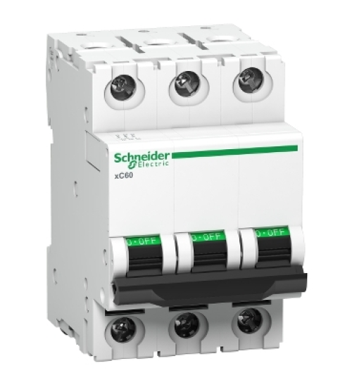 A9N3P20CGN - Miniature circuit breaker (MCB), Acti9 xC60, 3P, 20A, C curve, 10000A (IS/IEC60898-1) - Schneider Electric