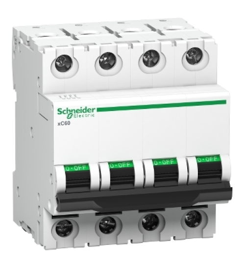 A9N4P06CGN - Miniature circuit breaker (MCB), Acti9 xC60, 4P, 6A, C curve, 10000A (IS/IEC60898-1) - Schneider Electric