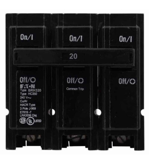 BRH320 - Eaton Cutler-Hammer 20 Amp 3 Pole 240 Volt Molded Case Circuit Breaker