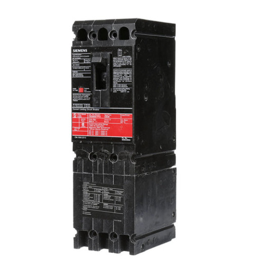 CED63B125 - LOW VOLTAGE SENTRON MOLDED CASE CIRCUIT BREAKER WITH THERMAL - MAGNETIC TRIP UNIT. STANDARD 40 DEG C BREAKER ED FRAME WITH CURRENT LIMITING BREAKING CAPACITY. MEETS UL 489 / IEC 60947-2 STANDARDS. 125A 3-POLE BREAKER (100KAIC AT 600V) (200KAIC AT 480V). SPECIAL FEATURES: LOAD LUGS ONLY (TA1E6125) WIRE RANGE: 3 - 3/0AWG (CU) / 1 - 2/0AWG (AL). DIMENSIONS (W x H x D) IN: 3 x 9.58 x 3.92. - Siemens
