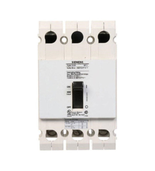 CQD3100 - Low Voltage Molded Case Circuit Breakers General Purpose MCCBs - 3-pole, TM - CQD, 14KAIC, 480/277VAC are Circuit Protection Molded Case Circuit Breakers. BREAKER CQD 3-POLE100A 480/277V 14KA DIN RAIL - Siemens