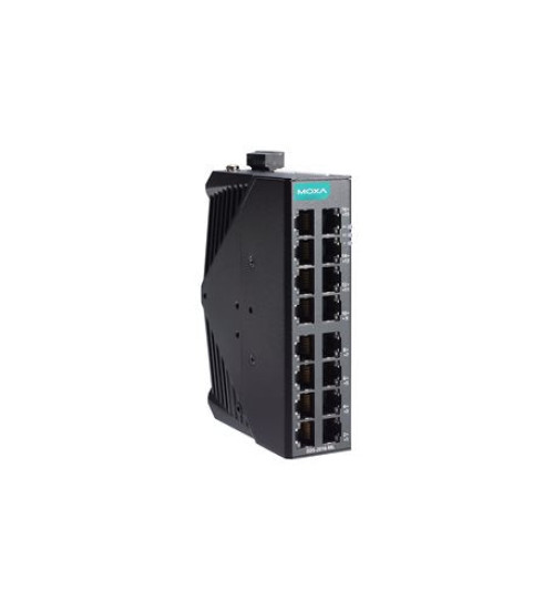 EDS-2016-ML, EDS-2016-ML Moxa, Unmanaged Ethernet switch with 16 10/100BaseT(X) ports, dual 12/24/48 power inputs, -10 to 60°C operating temperature