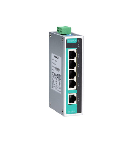 EDS-205A, Moxa EDS-205A Ethernet Switch, Unmanaged, 5 Port, IP30 aluminum housing, EDS-205A Series