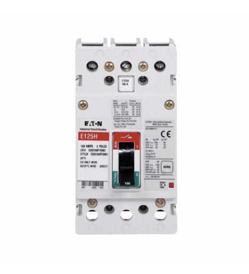 EGH3100FFG - Eaton Cutler-Hammer 100 Amp 3 Pole 600 Volt Feed Thru Molded Case Circuit Breaker
