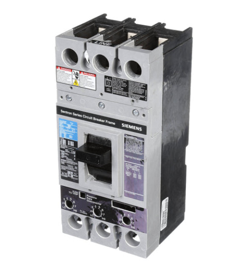 FD63F250 - LOW VOLTAGE SENTRON MOLDED CASE CIRCUIT BREAKER WITH THERMAL - MAGNETIC TRIP UNIT. FRAME FOR FD FRAME WITH STANDARD BREAKING CAPACITY. MEETS UL 489 / IEC 60947-2 STANDARDS. 250A 3-POLE BREAKER (22KAIC AT 600V) (35KAIC AT 480V). SPECIAL FEATURES: LINE AND LOAD SIDE LUGS (TA1FD350A) WIRE RANGE: 6AWG - 350KCM (CU) / 4AWG - 350KCM (AL). DIMENSIONS (W x H x D) IN: 4.5 x 9.5 x 4. - Siemens