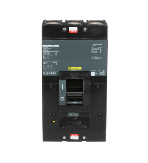 Square D LAL36400 - Circuit breaker, LA, 400A, 3 pole, 600VAC, 22kA, 250VDC, 10kA, lugs, thermal magnetic | Schneider Electric
