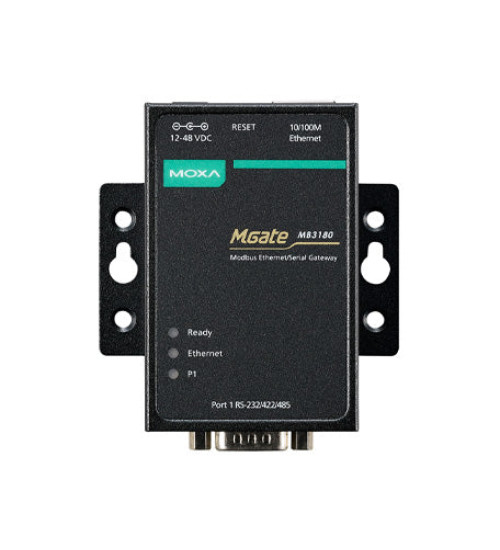 MGate MB3180, 1-port standard Modbus gateway
