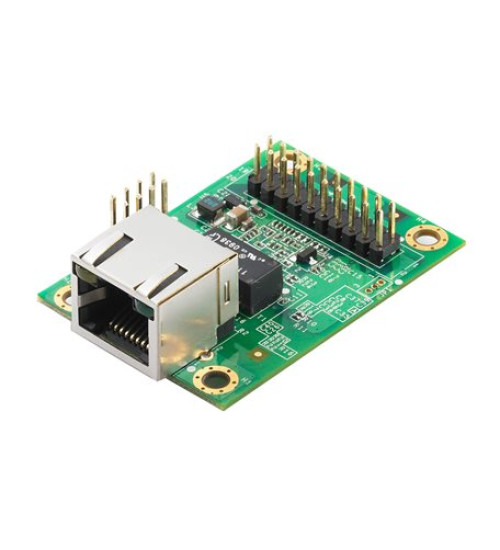 MiiNePort E3-H-T, Embedded device server for TTL devices, pin header module, 10/100M with RJ45 connector, 50 bps to 921.6 Kbps baudrate, -40 to 85°C operating temperature
