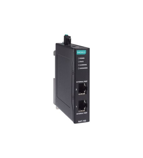NAT-102, 2-port industrial Network Address Translation (NAT) devices, -10 to 60°C operating temperature