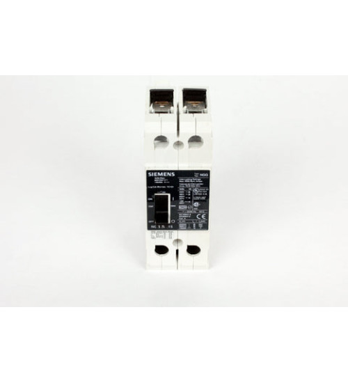 NGG2B015L - LOW VOLTAGE G FRAME CIRCUIT BREAKER WITH THERMAL - MAGNETIC TRIP UNIT. UL LISTED NGG FRAME WITH STANDARD BREAKING CAPACITY. 15A 2-POLE (14KAIC AT 600Y/347V) (25KAIC AT 480V). SPECIAL FEATURES: LINE AND LOAD SIDE LUGS (TC1Q1) WIRE RANGE: 14 - 10 AWS (CU/AL). DIMENSIONS (W x H x D) IN: 2 x 5.4 x 2.8. - Siemens