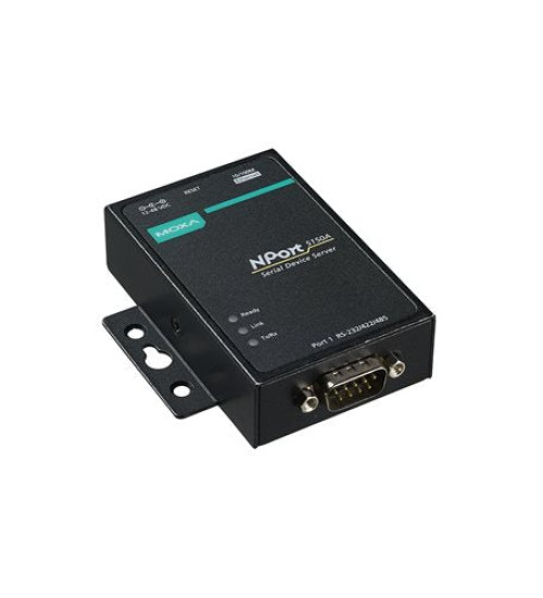 NPort 5150A-T, 1-port RS-232/422/485 device server, -40 to 75°C operating temperature