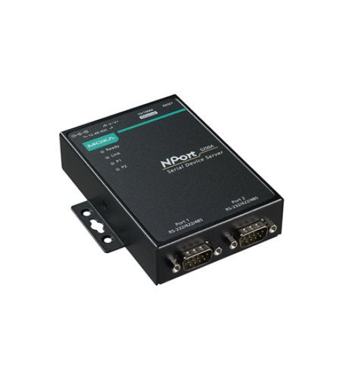 NPort 5250A, 2-port RS-232/422/485 device server, 0 to 60°C operating temperature