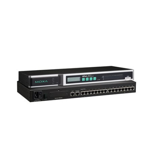 NPort 6610-16, 16-port RS-232 to Ethernet secure device server, 100 to 240 VAC input