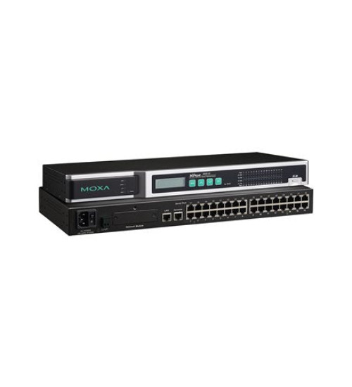 NPort 6650-32, 32-port RS-232/422/485 to Ethernet secure terminal server, 100 to 240 VAC input