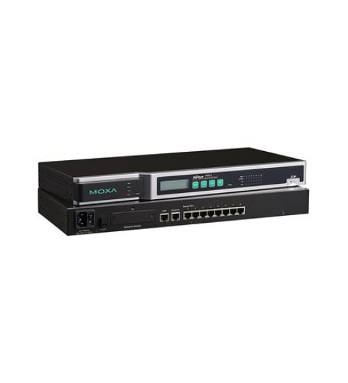 NPort 6650-8, 8-port RS-232/422/485 to Ethernet secure terminal server, 100 to 240 VAC input