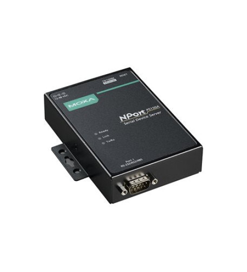 NPort P5150A-T, 1-port RS-232/422/485 PoE device server, -40 to 75°C operating temperature