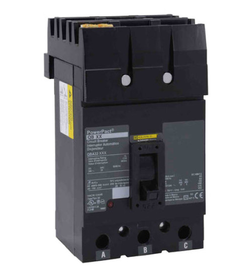 QBA32200 - Circuit breaker, PowerPacT Q, 200A, 3 pole, 240VAC, 10kA, I - Line, thermal magnetic, 80%, ABC | Schneider Electric