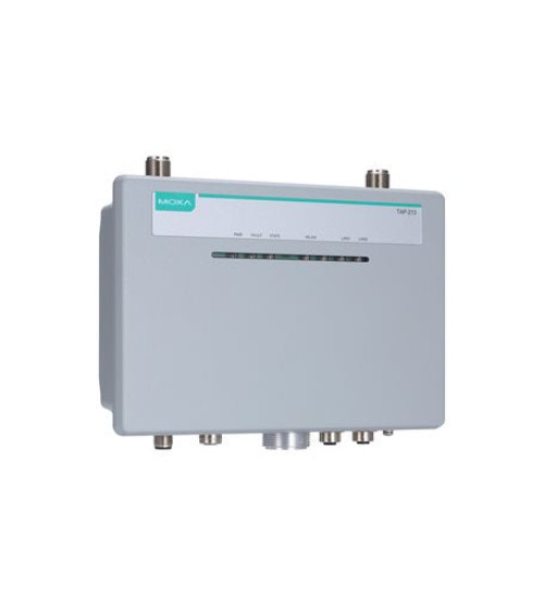 TAP-213-US-CT-T, 802.11n railway onboard outdoor single radio access point/client, M12, US band, IP68, -40 to 75°C operating temperature, conformal coating