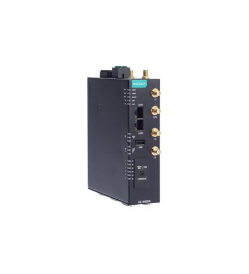 UC-4410A-T, Arm Cortex-A53 quad-core 1.6 GHz industrial computer with 2 Ethernet ports, 2 serial ports, 1 CAN port, 4 DIs, 4 DOs, -40 to 75°C operating temperature