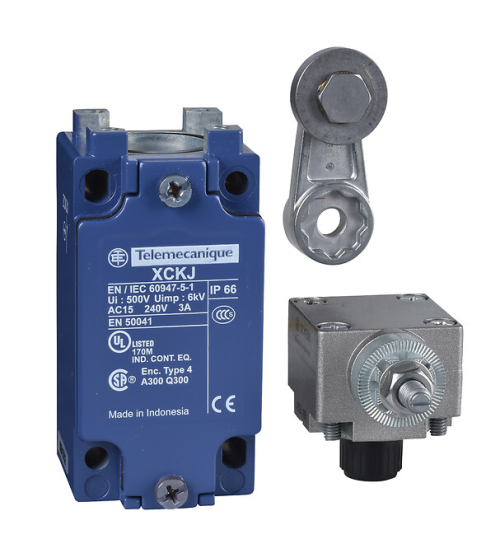 XCKJ50513H29 - Limit switch, XC Standard, XCKJ, steel roller lever, 1NC+1 NO, slow break, M20 - Telemecanique Sensors