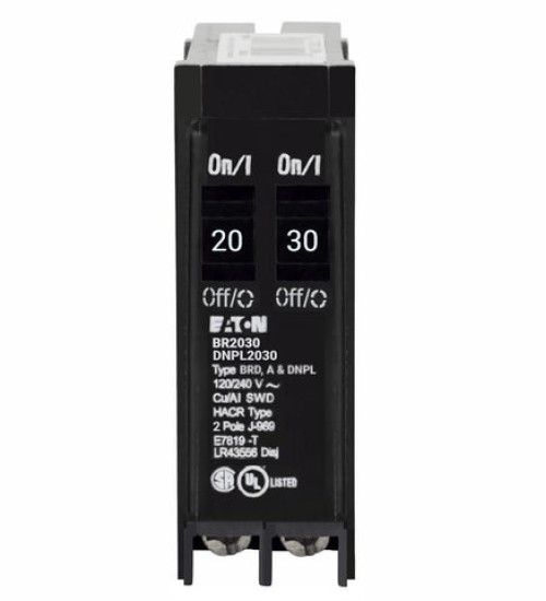 DNPL2030 - Eaton Cutler-Hammer Tandem 20/30 Amp Single Pole Circuit Breaker
