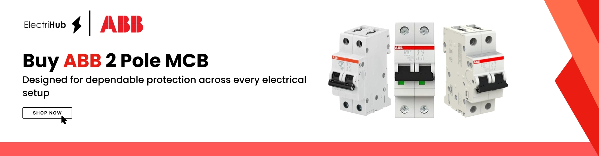 ABB MCB 2 Pole – Buy ABB 2P MCB Online | ElectriHub